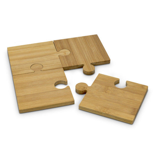 Bamboo Puzzle Coaster Sets of 4 Piece